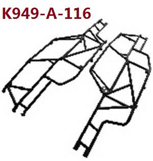 Wltoys 10428-A RC Car spare parts todayrc toys listing The roll cage K949-A-116 - Click Image to Close