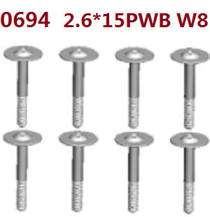 Wltoys 10428-D 10428-E RC Car spare parts todayrc toys listing screws 8pcs 2.6*15PWB w8