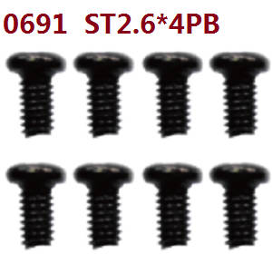 Wltoys 10428-D 10428-E RC Car spare parts todayrc toys listing screws 8pcs 0691 st2.6*4pb