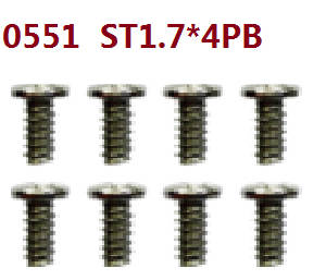 Wltoys 10428-D 10428-E RC Car spare parts todayrc toys listing screws 8pcs 0551 st1.7*4pb