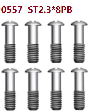 Wltoys 10428-D 10428-E RC Car spare parts todayrc toys listing screws 8pcs 0557 st2.3*8pb