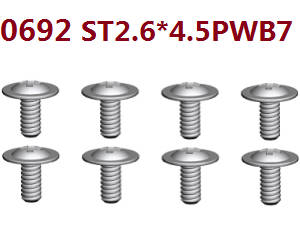 Wltoys 10428-D 10428-E RC Car spare parts todayrc toys listing screws 8pcs 0692 st2.6*4.5pwb7