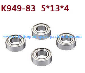 Wltoys K949 RC Car spare parts todayrc toys listing rolling bearing K949-83 5*13*4 4pcs - Click Image to Close