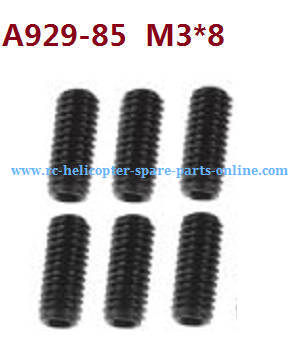 Wltoys K949 RC Car spare parts todayrc toys listing set screws M3*8 A929-85 6pcs