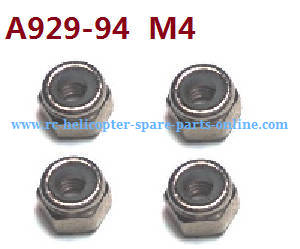 Wltoys 10428-2 RC Car spare parts todayrc toys listing M4 lock nut A929-94 4pcs - Click Image to Close