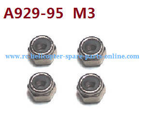Wltoys K949 RC Car spare parts todayrc toys listing M3 lock nut A929-95 4pcs