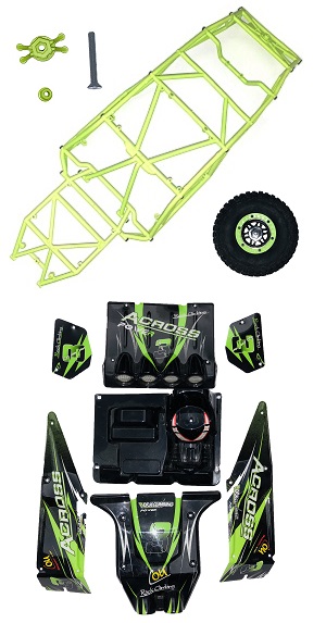 Wltoys K949 RC Car spare parts todayrc toys listing total car shell and frame group Green
