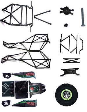 Wltoys K949 RC Car spare parts todayrc toys listing total car shell and frame group Black