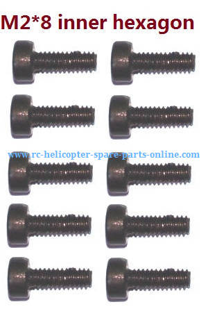 Wltoys 10428-B RC Car spare parts todayrc toys listing hexagon head screws cup M2*8 0334 10pcs