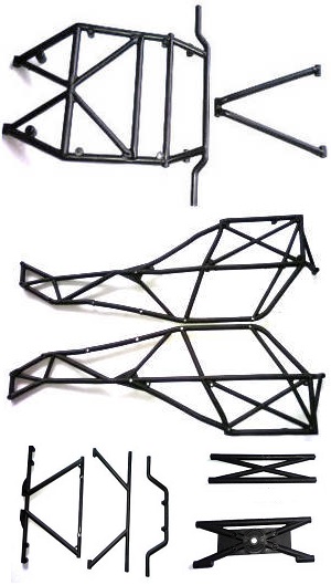Wltoys 10428 RC Car spare parts todayrc toys listing chassis frame set Black