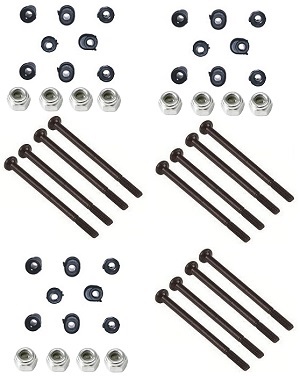 Wltoys 124007 RC Car Vehicle spare parts fixed screws + m2.5 nuts + front and rear swing arm bushing set 3sets