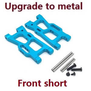 Wltoys 124007 RC Car Vehicle spare parts front short swing arm (Metal Blue)