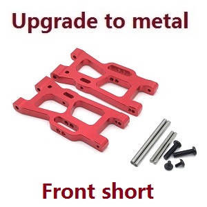 Wltoys 124007 RC Car Vehicle spare parts front short swing arm (Metal Red)