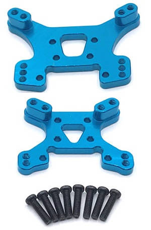 Wltoys 124007 RC Car Vehicle spare parts front and rear shock absorber plate board Blue