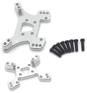 Wltoys 124007 RC Car Vehicle spare parts front and rear shock absorber plate board Silver