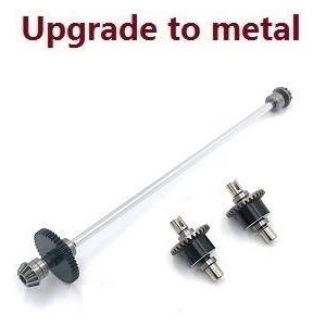 Wltoys 124007 RC Car Vehicle spare parts differential mechanism and driven shaft module kit Metal Silver - Click Image to Close