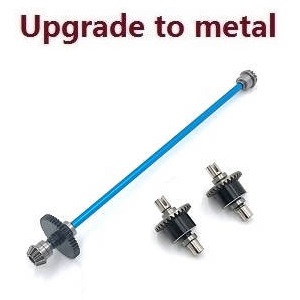 Wltoys 124007 RC Car Vehicle spare parts differential mechanism and driven shaft module kit Metal Blue