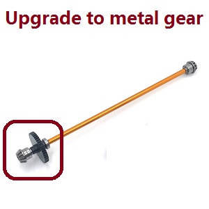 Wltoys 124007 RC Car Vehicle spare parts main driven shaft module with metal gear Gold