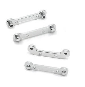 Wltoys 124007 RC Car Vehicle spare parts front and rear swing arm reinforcement piece Silver - Click Image to Close