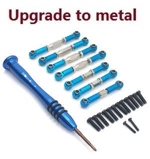Wltoys 124007 RC Car Vehicle spare parts connect rod set upgrade to metal Blue
