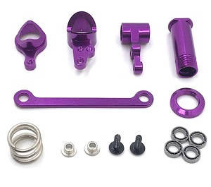 Wltoys 124007 RC Car Vehicle spare parts steering clutch kit Metal Purple - Click Image to Close