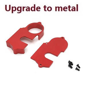 Wltoys 124007 RC Car Vehicle spare parts gear upper and lower box Metal Red - Click Image to Close