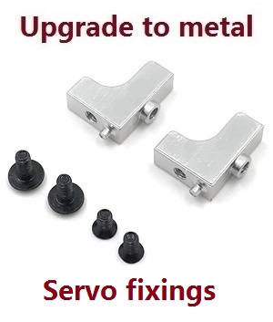 Wltoys 124007 RC Car Vehicle spare parts servo fixed set Metal Silver - Click Image to Close