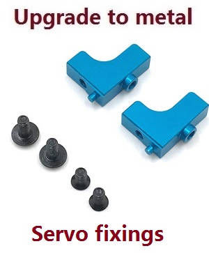 Wltoys 124007 RC Car Vehicle spare parts servo fixed set Metal Blue