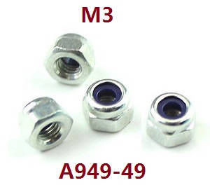 Wltoys 124007 RC Car Vehicle spare parts M3 nuts A949-49 - Click Image to Close