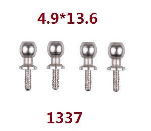 Wltoys 124007 RC Car Vehicle spare parts ball head screws 4.9*13.6 1337 - Click Image to Close