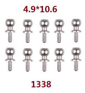 Wltoys 124007 RC Car Vehicle spare parts ball head screws 4.9*10.6 1338 - Click Image to Close