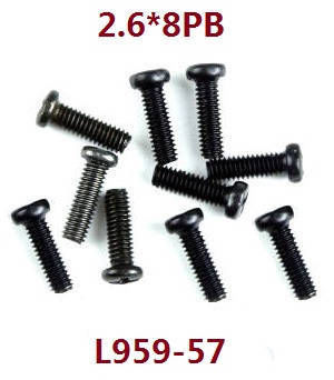 Wltoys 124007 RC Car Vehicle spare parts screws set 2.6*8pb L959-57 - Click Image to Close