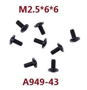 Wltoys 124007 RC Car Vehicle spare parts screws set 2.5*6*6 A949-43
