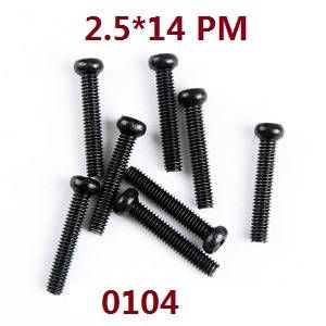 Wltoys 124007 RC Car Vehicle spare parts screws set 2.5*14pm 0104