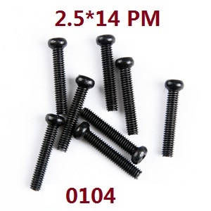 Wltoys 124007 RC Car Vehicle spare parts screws set 2.5*14pm 0104 - Click Image to Close