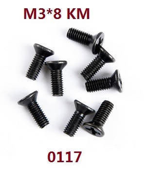 Wltoys 124007 RC Car Vehicle spare parts screws set 3*8 km 0117