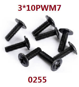 Wltoys 124007 RC Car Vehicle spare parts screws set 3*10pwm7 0255