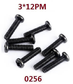 Wltoys 124007 RC Car Vehicle spare parts screws set 3*12pm 0256 - Click Image to Close