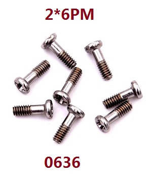Wltoys 124007 RC Car Vehicle spare parts screws set 2*6pm 0636 - Click Image to Close