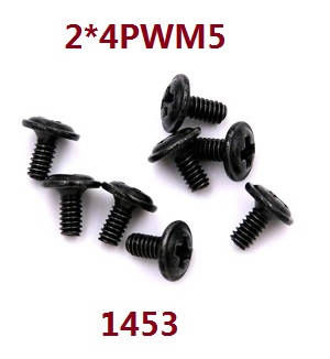 Wltoys 124007 RC Car Vehicle spare parts screws set 2*4pwm5 1453 - Click Image to Close