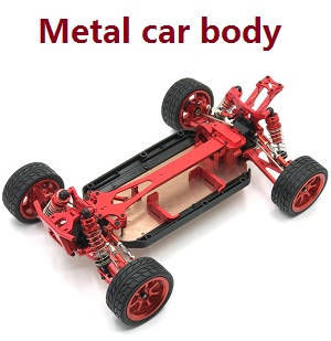 Wltoys 124007 RC Car Vehicle spare parts upgrade to metal car body (Red)