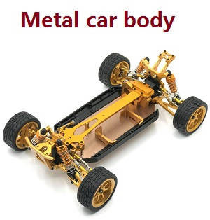 Wltoys 124007 RC Car Vehicle spare parts upgrade to metal car body (Gold)