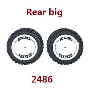 Wltoys 124007 RC Car Vehicle spare parts rear big wheels tires 2486 - Click Image to Close