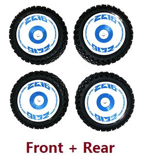 Wltoys 124007 RC Car Vehicle spare parts front and rear tires Blue - Click Image to Close
