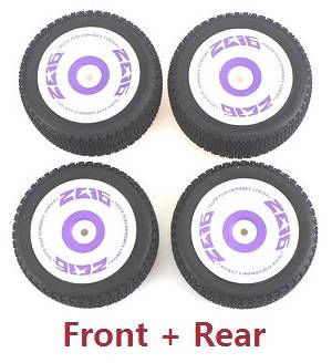 Wltoys 124007 RC Car Vehicle spare parts front and rear tires Purple - Click Image to Close