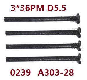 Wltoys 12401 12402 12402-A 12403 12404 RC Car spare parts todayrc toys listing screws 3*36PM A303-28 - Click Image to Close