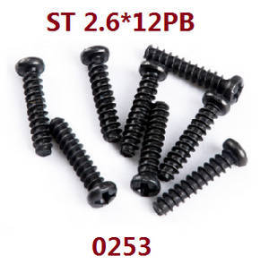 Wltoys 12401 12402 12402-A 12403 12404 RC Car spare parts todayrc toys listing screws 2.6*12PB 0253