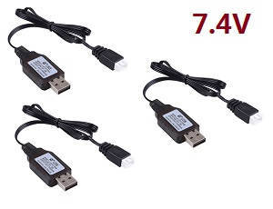 Wltoys 12401 12402 12402-A 12403 12404 RC Car spare parts todayrc toys listing USB charger wire 7.4V 3pcs
