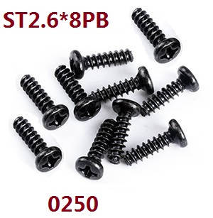 Wltoys 12401 12402 12402-A 12403 12404 RC Car spare parts todayrc toys listing screws ST2.6*8PB 0250