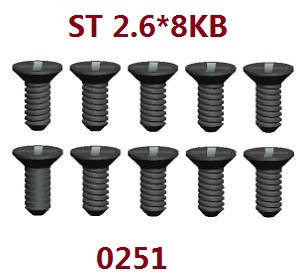 Wltoys 12401 12402 12402-A 12403 12404 RC Car spare parts todayrc toys listing screws ST2.6*8KB 0251 - Click Image to Close